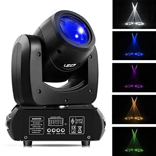 Produktbild: 100W LED Moving Head beam Discolicht 8 Prisma RGBW DMX Bühnenlicht mit eingebautem Lüfter Sound-aktiviert Partylicht für DJ KTV Bar Theater Club Halloween Weihnachten Hochzeit