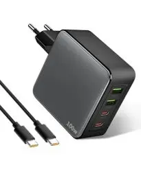 Produktbild: 100W USB C Ladegerät 4-Ports 2C+2A GaN Schnellladegerät Laptop Netzteil PD PPS Fast Charger Kompakt Platzsparend Typ-C-Kabeln Adapter für MacBook Pad Pro/Air, Phone 15 14 Pro Max, Galaxy S24/S23
