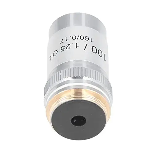 Produktbild: 100X High Power Achromatic,wissenschaftliche Ausbildung Mikroskop wissenschaftliche Ausbildung Mikroskop Objective Microscope Lens Messing verchromte Schnittstelle 20,2 mm für Mikroskopzubehör