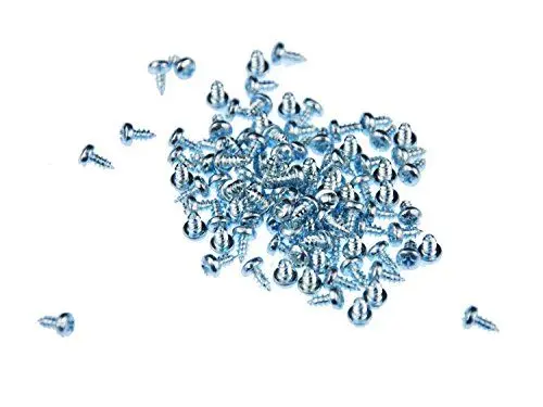 Produktbild: 100x Mini Schrauben Schmuckschrauben 2 2x4 5mm (4 5mm lang) Kreuzschlitz