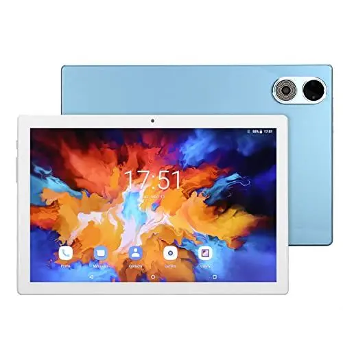 Produktbild: 10,1 Zoll Tablet mit 11.0, Octa Core, 8GB RAM, 128GB ROM, 512GB Erweiterbar, 1920X1200 IPS HD Bildschirm, Zwei Kameras, BT 5.0, Zwei Lautsprecher, WLAN, Lange Akkulaufzeit (Blau)