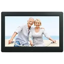 Produktbild: 10,5 Zoll-Digitaler Bilderrahmen elektronischer Bilderrahmen & 1280 * 720 hochauflösendes IPS-Breitbild-Display - Kalender-/Uhrfunktion, MP3-/Foto-/Video-Player mit Fernbedienung, Schwarz