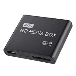 Produktbild: 1080P Full HD Box Media Player, 100 Mbit/S Media Player Box, Unterstützung für USB MMC RMVB MP3 AVI MKV, Super-Fernbedienungsempfangsmodul, Weitgehend Kompatibel(Schwarz)