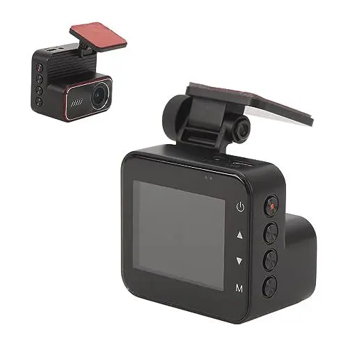Produktbild: 1080P HD-Dashcam mit Zwei Objektiven und Erweiterter Nachtsicht, 32-GB-Karte, 2,0-Zoll-IPS-Display, Bewegungserkennung, 24-Stunden-Parküberwachung, Loop- für das Auto
