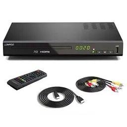 Produktbild: 1080P HD Blu-ray Player für TV, Kompakter Bluray Player/DVD-Player mit HDMI/Koaxial/AV-Porta, Unterstützt USB-Eingang, Blu-ray Region B/2, 1-6 DVD Regions