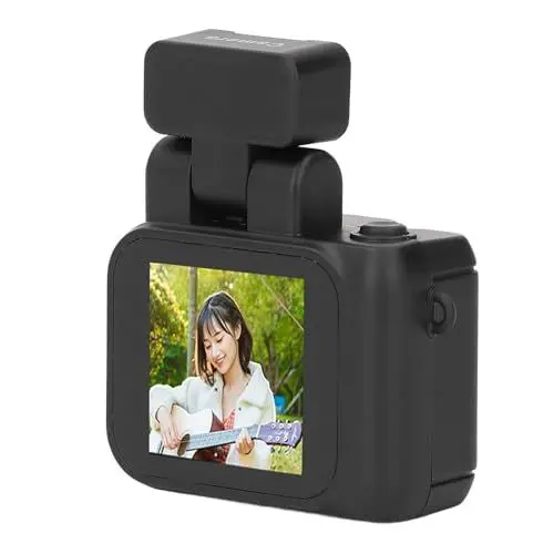 Produktbild: 1080P HD Daumenkamera, 2 MP 160 ° Objektivwinkel Videokamera, Kompakte Fotokamera, Blitzlichtfunktion, für Lernaufzeichnungen Im Reiseleben. (32GB)
