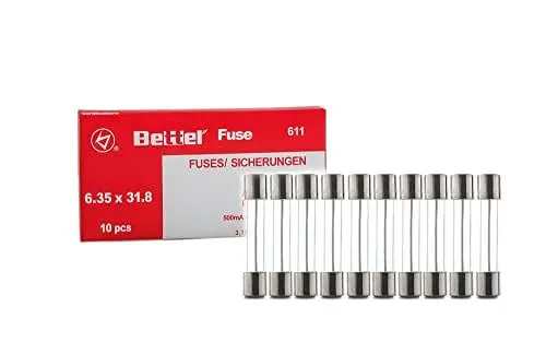 Produktbild: 10er Päckchen Sicherungen 1A flink 6,3x32mm