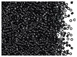 Produktbild: 10g Delica Seed Beads 11/0, Japanese Glass Beads Miyuki, Jet Schwarz
