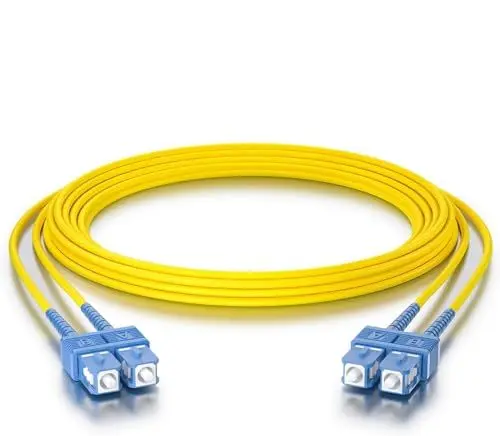Produktbild: 10Gtek SC zu SC OS2 Singlemode Duplex 10-Meter, LWL Glasfaser Patchkabel Fibre Optic Patch Cable 9/125μm LSZH, Yellow