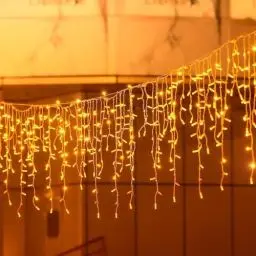 Produktbild: 10M 400LED Eisregen Lichterkette Außen Innen,Weihnachten Lichterketten Außenbereich mit Timer,IP44 Wasserdicht 8 Modi Weihnachtsbeleuchtung Lichtervorhang Außen für Balkon,Party,Traufe,Geländer