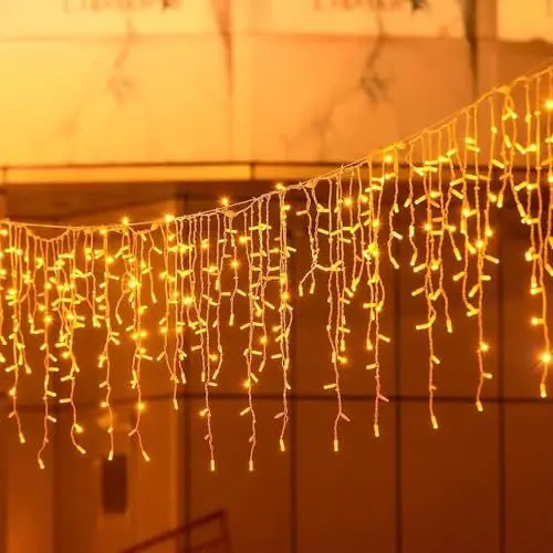 Produktbild: 10M 400LED Eisregen Lichterkette Außen Innen,Weihnachten Lichterketten Außenbereich mit Timer,IP44 Wasserdicht 8 Modi Weihnachtsbeleuchtung Lichtervorhang Außen für Balkon,Party,Traufe,Geländer