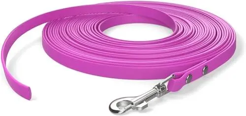 Produktbild: 10m Schleppleine, Hundeleine, 1 Karabiner, Magenta, extra schmal, schmutz- und wasserabweisend