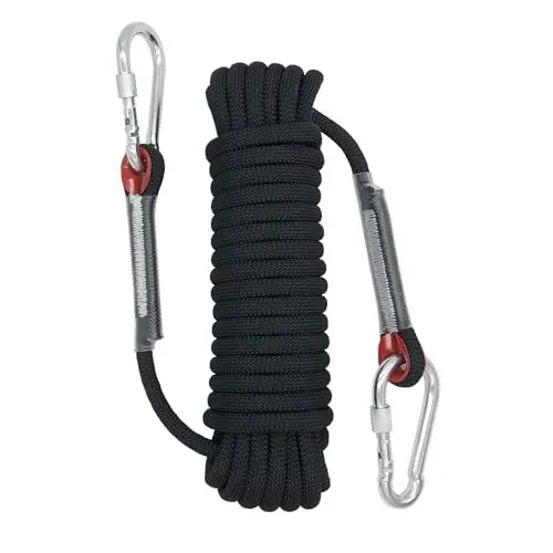 Produktbild: 10mm Seil, Mehrzweck-Seil, Langlebige Outdoor-Kordel für Camping, Wandern, Outdoor-Abenteuer, Bootfahren, Angeln, Heimwerkerarbeiten und Heimprojekte (Schwarz, 20m)