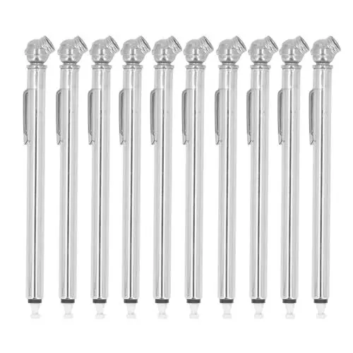 Produktbild: 10-Pack Professionelle Bleistift-Reifendruckmessgeräte 5-45psi, Premium-Zink-Legierungsdüse und Edelstahlkörper, Hohe Genauigkeit 4-seitiger ABS-Zifferblatt für