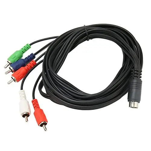 Produktbild: 10-poliges AV-DIN-Kabel, -10-poliges DIN-auf-5-AV-Anschlusskabel für Fernseher, Monitore, Projektoren, AV-Receiver