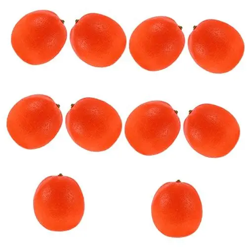 Produktbild: 10St Obst-Modell Simulationsfrucht Schaum künstliche Frucht Dekor Wohnkultur Orangefarbene Accessoires für zu Hause lebendige Orangen Requisiten Mandarine schmücken Styropor