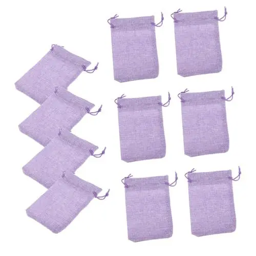 Produktbild: minkissy Stilvoller Schmuckbeutel Aus Leinen Jutebeutel Mit Kordelzug Für Accessoires