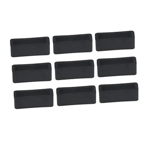 Produktbild: RORPOIR 20 Mm Schwarzes Silikon-uhrenarmband 10 Stück Ersatzarmband Verschleißfest Für Armbanduhren