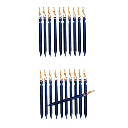 Produktbild: 10St zeltheringe zelten zubehör V-förmige Heringe Zeltzubehör für Heringe zubehör für zelte Aluminiumstift Schneepflock Sandpflock Metall geformter Nagel Erdnagel mit Seil
