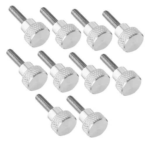 Produktbild: 10st Handschraube Rändelschrauben Rändelschraube Aus Metall Rundkopfschrauben Befestigungselemente Für Elektronische Flachkopfschrauben Gewinde Rändelschraube Silver Aluminium OSOLADY