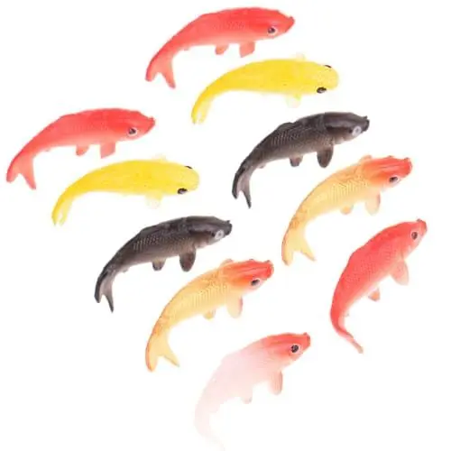 Produktbild: TOYANDONA 10st Puppenhausmöbel Terrarienfisch-Ornamente Mini-koi-Fische Kleine Plastikfische Miniatur- Aus Kunstharz Terrarium- Fischspielzeug Aus Statuen PVC Glas Tier