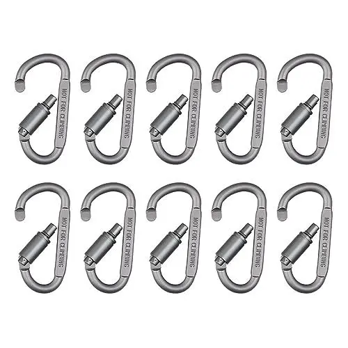 Produktbild: YARNOW 10stücke Outdoor Bergsteigen Schnallen Hohe Festigkeit D-Ring Karabiner Für Wandern Mit Gürtel Oder Rucksack Kompatibel Für Klettern Und Höhlenerkundung