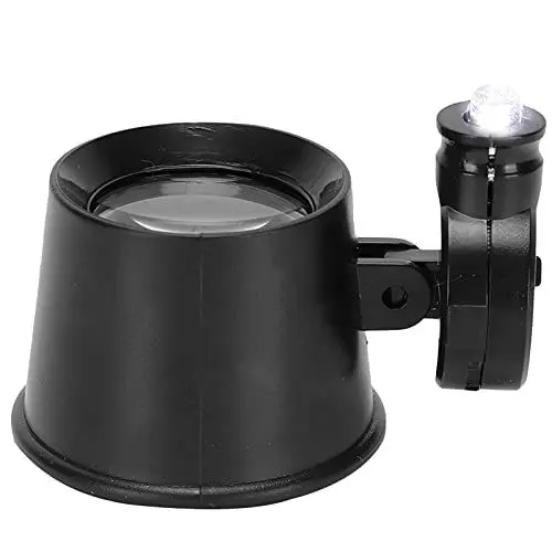 Produktbild: 10X Uhrmacherlupe, Lupenbrille Monokular,10X Lupe Tragbare LED Lupe Augenlupe zum Reparieren von Uhrenschmuck für Uhr Reparatur, Aluminiumlegierung Lupe für Hobby Uhr Schmuck Münzen Uhrmacher Elektrik