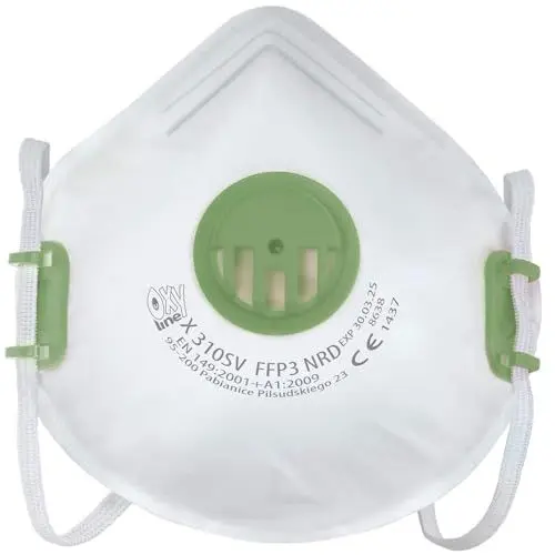 Produktbild: 10x Oxyline X 310 SV FFP3 NRD Atemschutzmaske Halbmaske Staubmaske Atemmaske Schutzmaske mit Ventil