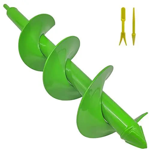 Produktbild: 10x40cm Pflanzbohrer Erdbohrer für Akkuschrauber, Erdlochbohrer für Bohrmaschine Gartenbohrer, Handerdbohrer Erdbohrer Hand Schnecken Spiralbohrer