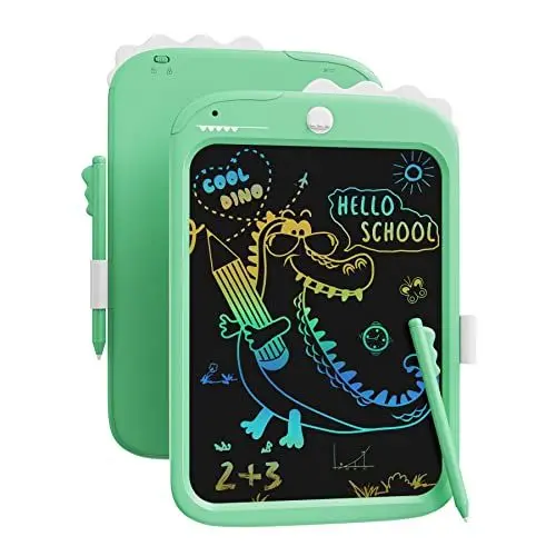 Produktbild: 10-Zoll-LCD-Schreibblock, elektronisches digitales Schreiben und Farbbildschirm-Graffiti-Brett, Geschenke für Kinder und Erwachsene 3, 4, 5, 6, 7, 8 (Grün)