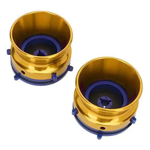 Produktbild: 10-Zoll-Öffner, 1 Paar, Polierte, Abschließbare Aluminiumlegierung, Nab-Nabenadapter, Bulk für Reel-to-Reel-Tonbandgerät (Gold)