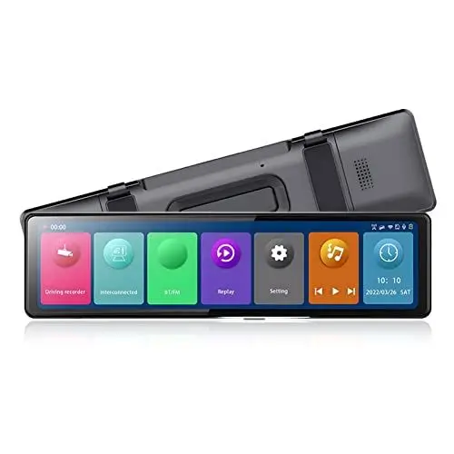 Produktbild: 10-Zoll-Spiegel-Dashcam, Rückspiegelkamera-Parkmonitor, Unterstütztes Carplay, Android Auto-Funktionen, Intelligenter Rückspiegel für Autos