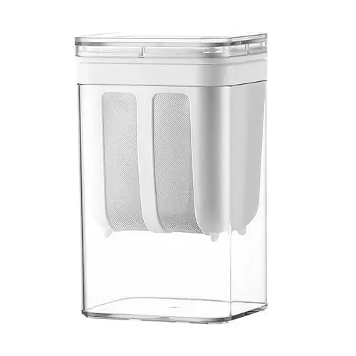 Produktbild: Griechischer Joghurtbereiter, Edelstahl, 80 Mesh, feines Loch-Joghurtsieb mit Deckel, 1100-ml-Joghurtbehälter für hausgemachten dicken griechischen Joghurt, Sojabohnenmilch,