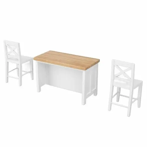 Produktbild: 1/12 Dollhouse Bar Counter Stuhl, Holzpuppenhausmöbel für Puppenhauszubehör