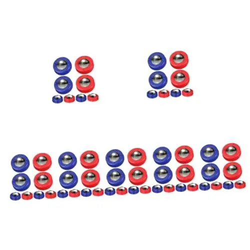Produktbild: 112 STK Tisch-Shuffleboard Rollende Perlenausrüstung Pucks Für Tischspiele Tisch-Curling-Spiel Rollen Für Tischgeräte Tischplatte Lustige Rollende Perlen Curling-Spiele Plastik TOYANDONA