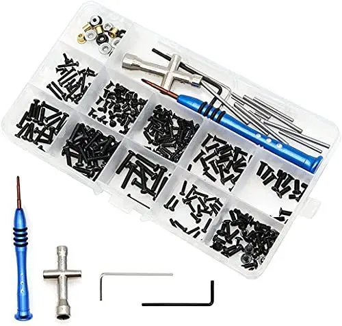 Produktbild: Nuofan 1/14 RC Auto Werkzeuge Kit mit Box Reparatur Werkzeug Set Schrauben Box Hardware Befestigungen für Wltoys 1/14 144001 RC Auto