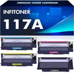 Produktbild: 117A Toner Color Laser 179fwg: 4-Pack Kompatibel für HP 117A Toner Set Color Laser MFP 179fwg 178nwg 150nw 179fnw 150a 178nw 178 179 W2070A W2071A W2072A W2073A Schwarz Cyan Gelb Magenta
