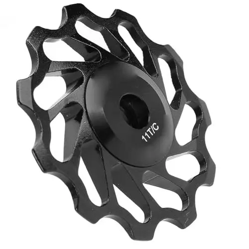 Produktbild: 11T Schaltwerksrolle, Keramiklager, Radrolle, Mountainbike, Rennrad, Schaltwerksrolle mit Installationsadapter, Schwarz