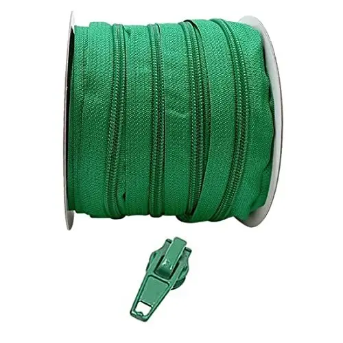 Produktbild: 12 Farben, 5# Durchgehender Reißverschluss aus Nylon für Taschen, Zelt, Schuhe etc., mit 5 automatischen Metallschiebern (3129, 2 m)