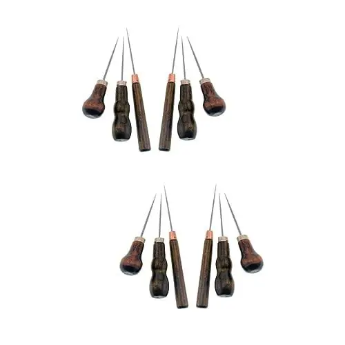 Produktbild: Operitacx 12stücke Teiliges Leder-dornwerkzeuge Für -nähprojekte Multifunktionale Praktische Pricker Mit Geradem Spitzen-Design Für Schuhreparaturen Und Lederhandwerk Inklusive Pro