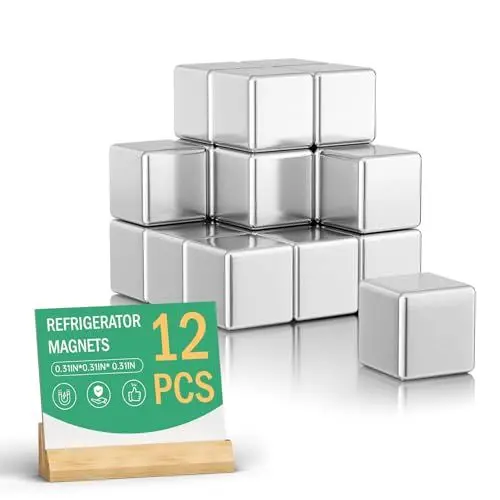 Produktbild: 12 Stück 8 x 8 x 8 mm Starke Magnete, Kühlschrank Magnete für Handwerk, Magnet Klein, Permanent Magnet für Whiteboards, Aufkleber, Foto