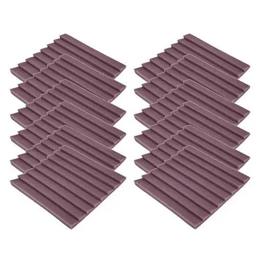 Produktbild: 12 Stück Akustikplatten, 8 Rillen, Schallabsorptionsplatten, Akustikschaumplatten, Keile, Schallabsorptionswandpaneele, Schalldichte Studioschaumplatten aus Polyurethan