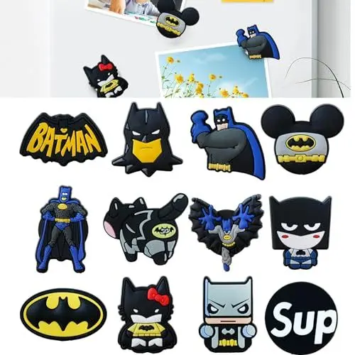 Produktbild: 12 Stück Kühlschrankmagnete Magnete Kinder für Magnettafel Magnete Kinder Kühlschrank Dekorative Magnete ideal für Küche, Büro, Fotos, Notizen, Whiteboards, Schränke und Spülmaschine (Fledermaus)