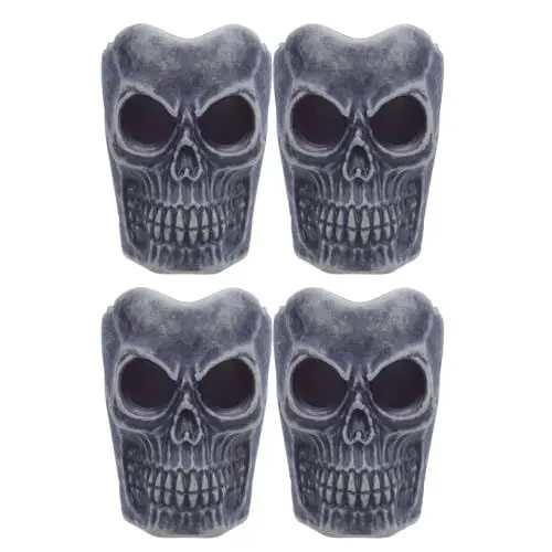 Produktbild: 12 Stück LED-Kerzenlicht, Gruselige Totenkopfform, Farbwechsel, Batteriebetrieben, Flammenlose Kerzenlampe für Festival, Totenkopf-Kerzenlichter, Farbwechselnde und Flackernde