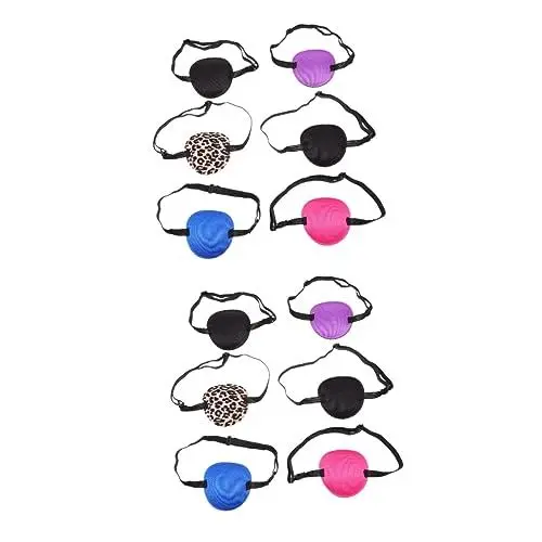 Produktbild: FRCOLOR Lazy Eye Patch 12 Stück Piraten Kinderbrillen Augenmaske Augenklappe Für Amblyopie Augenklappen Kinder Augenabdeckungen Augenabdeckung Elastischer Augenschutz Polyester Pirate Eye Patch
