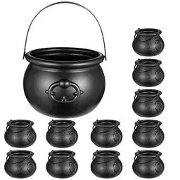 Produktbild: 12 Stück Schwarzer Schwarzer Kessel Halloween Mini Kessel Kessel Tassen mit Griff für Halloween Partyzubehör