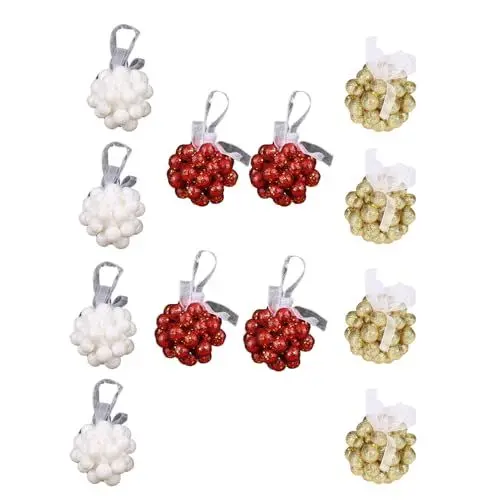Produktbild: 12 Stück Weihnachtskugeln, Weihnachtsschmuck-Set für Weihnachtsbaumschmuck, Schaumstoff-Weihnachtskugel für den Außenbereich, Weihnachtskugeln, Weihnachtsbaumschmuck, Dekorativ