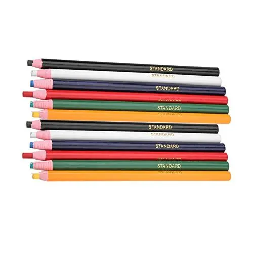 Produktbild: 12 Stück pro Packung, Schneiderkreide, löschbarer Stift, Stoff, gemischte Farben, Stift, Schneider, Schneiderin, Handwerk, Markierung, Nähzubehör zum Nähen