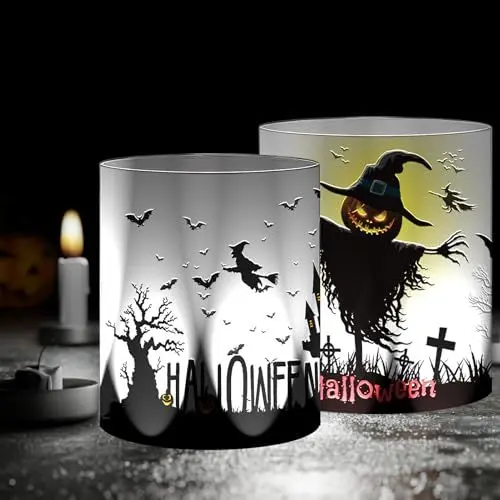 Produktbild: 12 Windlicht Tischdeko (Halloween 2024)