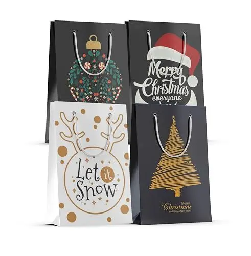Produktbild: 12 XXL Weihnachtstaschen Geschenktaschen Geschenktüten für Weihnachten: Weihnachtstüten ideal für Geschenkverpackungen für Geschenke